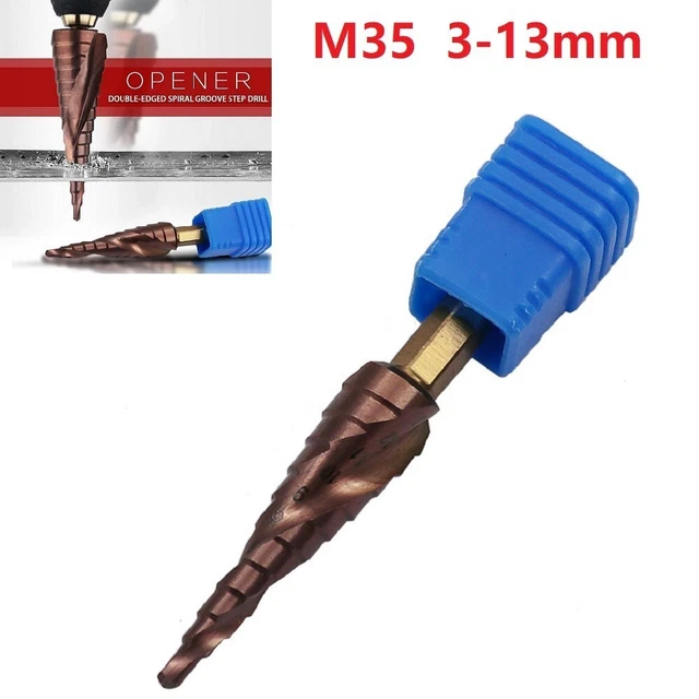 Ensemble de forets Step HSS Co M35 morceaux de travail du bois au cobalt 3 tiges