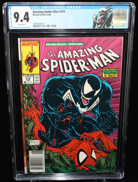 Amazing Spider-Man #316 - Todd McFarlane Venom Newsstand - CGC Grade 9.4 - 1988