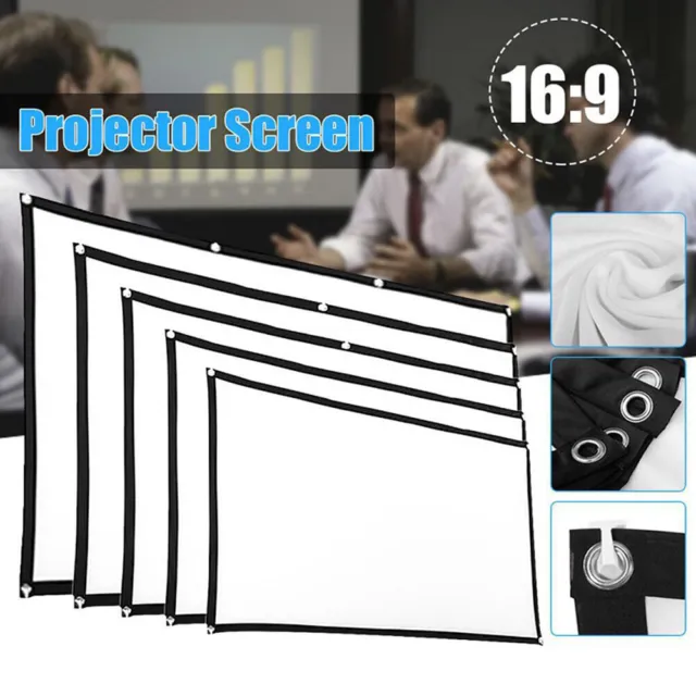 Projector Curtain 60 72 84 100 120 150 inch Portable HD Display Screen for Home 3