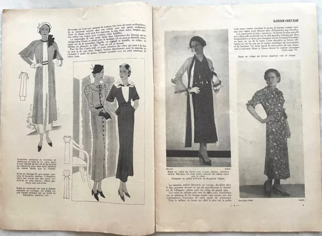 La Femme Chez Elle n° 576 du 1 Juin 1934 revue mode couture broderie lingerie 3