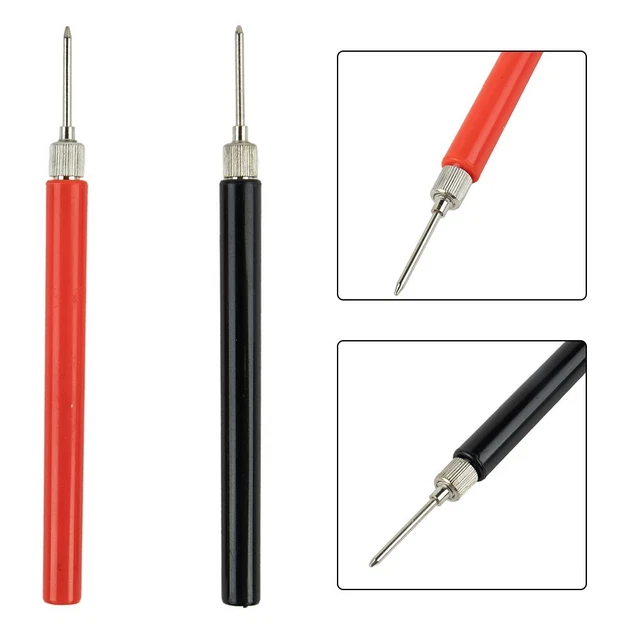 2x Multimeter Spring Test Probe Tip Insulated Test Hook Wire-Connector 128mm,UK