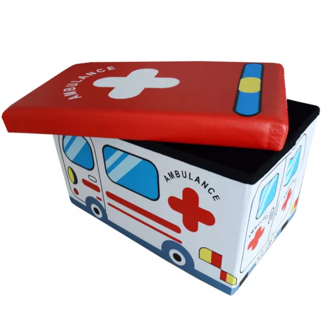 NTS® Faltbarer Sitzhocker Aufbewahrungsbox für Kinder Kinderzimmer 165030B 3