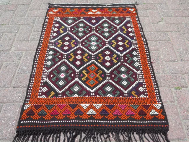 Small Rug, Vintage Turkish Small Kilim, Area Rugs, Bedroom Rug, Cute Rug 29"X46"