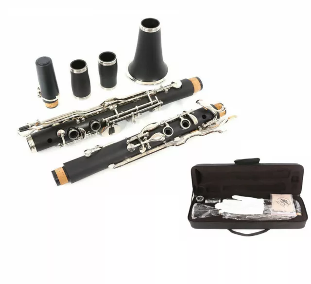 Advance Clarinet G key Clarinet Ebonite Wood Nickel Plated Keys With Case Parts