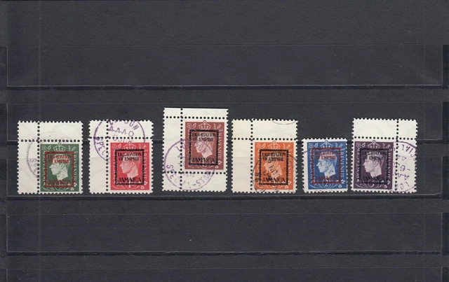 Kriegspropagandafälschungen: Michel Nr. 9-14, IVd, gestempelt, Jamaica