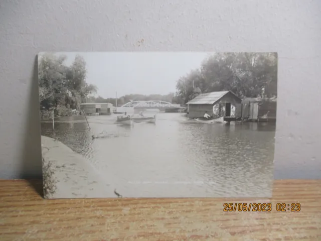 Motor Boat Racing Norfolk Nebr Nebraska 1912 River Bridge No. 1  Rppc Postcard