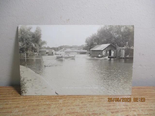 Motor Boat Racing Norfolk Nebr Nebraska 1912 River Bridge No. 1 Rppc Postcard Motor Boat Racing Norfolk Nebr Nebraska 1912 River Bridge No. 1 Rppc Postcard