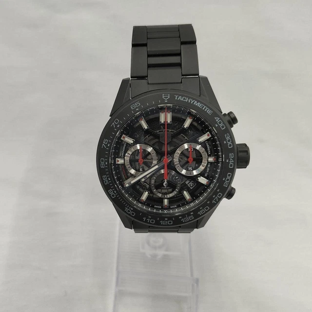 TAG Heuer Carrera Heuer02 CBG2A90 Ceramic 100M Black Round Automatic Mens Watch