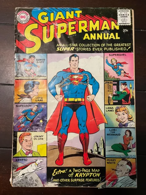 Giant Superman Annual 1 Vol 1 Low Grade 1.8 DC Comic Book D75-5