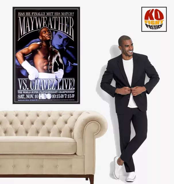 FLOYD MAYWEATHER JR vs. JESUS CHAVEZ: Original HBO CCTV Boxing Fight Poster 10D