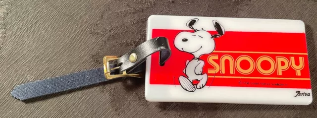 Vintage Aviva Peanuts Snoopy Luggage Tag