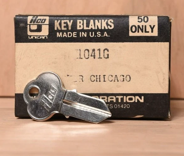 (qty:2) Ilco 1041G Quality Key Blanks uncut for Harley, Evinrude, OMC etc