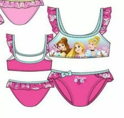 Bikini Princess DISNEY Mädchen Bademode Größe 98 - 116 Badeanzug Rapunzel