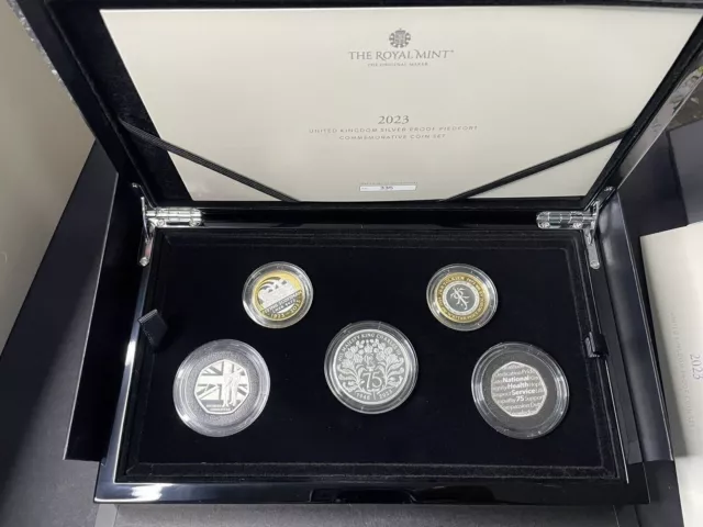 2023 Silver Proof Piedfort UK Commemorative Coin Set