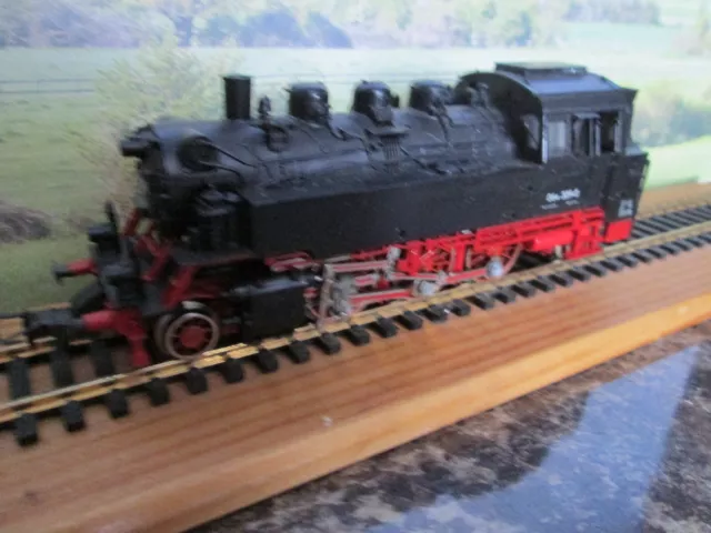 Fleischmann 4064 Db 2-6-2 Tank Engine 064-389-0 Black/Red Livery  Boxed Ho Scale