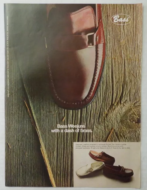 1969 GH BASS & CO. Shoes Magazine Ad - Bass Weejuns