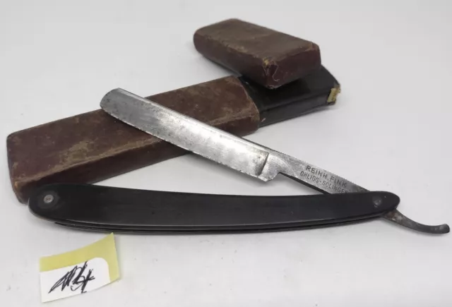 ancien rasoir coupe-choux REINH. FINK OHLIGS  SOLINGEN vintage Straight Razor 14