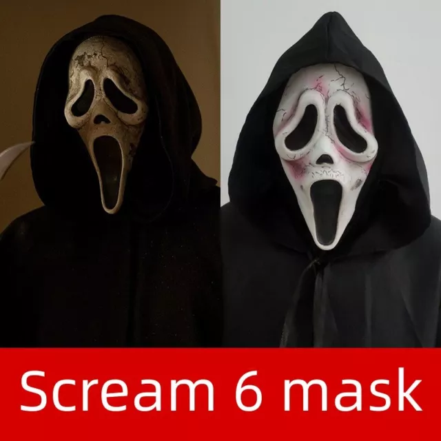 Scream 6 Mask New Ghost Face Movie Scary Latex Masks Killer Cosplay Scary Mask