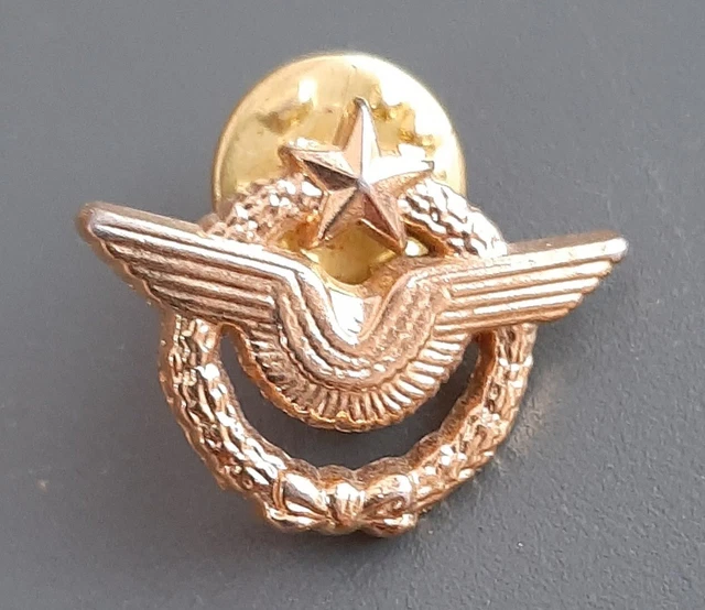 Épingle à Cravate Brevet De Pilote Armée De L'Air - Insigne Décoration En Laiton Doré - Style Vintage Militaire
