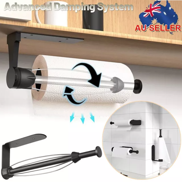 Paper Roll Holder with Damping Effect Wall Mount Under Cabinet Paper Towel Roll