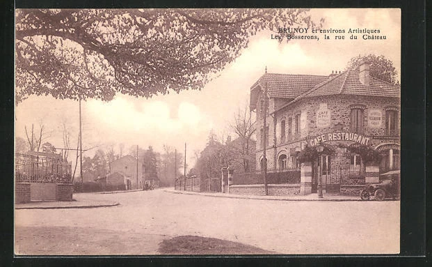 CPA Brunoy, Les Bosserons, la rue du Château