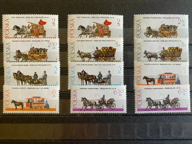 Briefmarken Polen Polska 1980 jeweils 2x Mi-Nr. 2721 - 2726 postfrisch