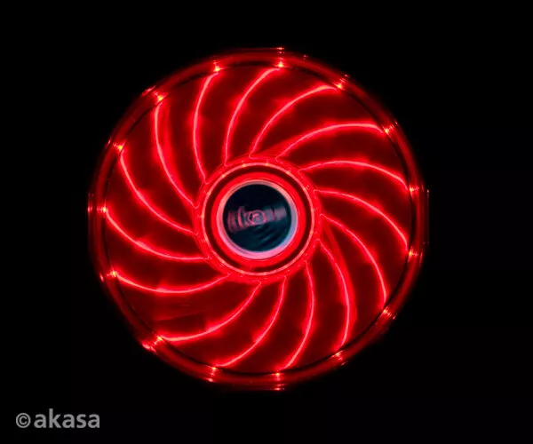 Akasa AK-FN091-RD 120mm Vegas Red LED Case Fan