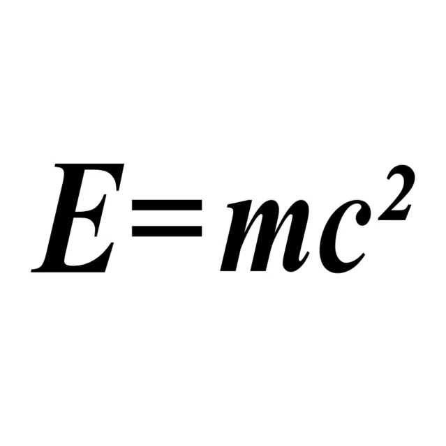 Math Decal - E=mc2 Equation Sticker - 2 Pack - Select Color Size