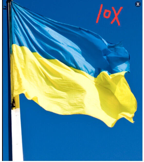 FRIP Ukraine Flagge – 90x60 Cm, Aus 100% Polyester, Mit Ösen, Waschbar & Doppelt Gesäumt