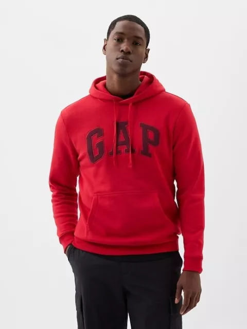 GAP Red Logo Pullover Cotton Hoodie Men’s Size 510981-02-1