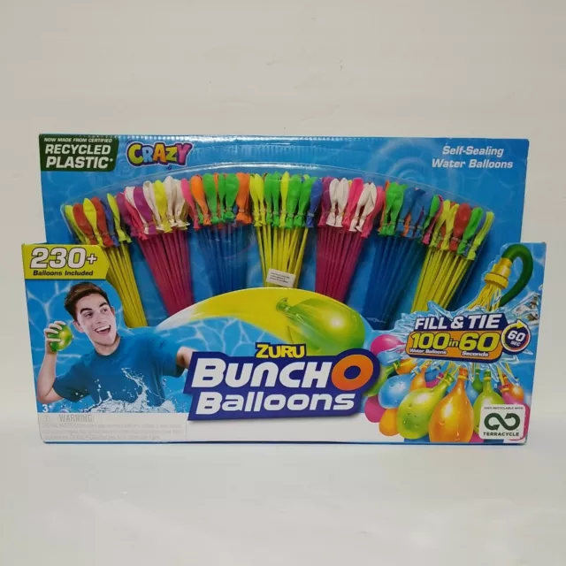 ZURU Bunch O Balloons, 230+ Water Balloons, self Sealing Fast Fill With Hose/tap