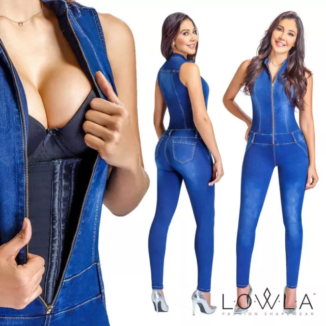 FAJAS ENTERIZO CONTROL Lowla Women's Fit Denim Body Shaper Compression  Jumpsuit $54.39 - PicClick