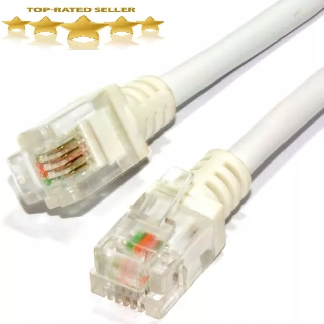 ADSL 2+ High Speed Broadband Modem Cable RJ11 to RJ11 1m 2m 3m 10m 15m 20m Lot