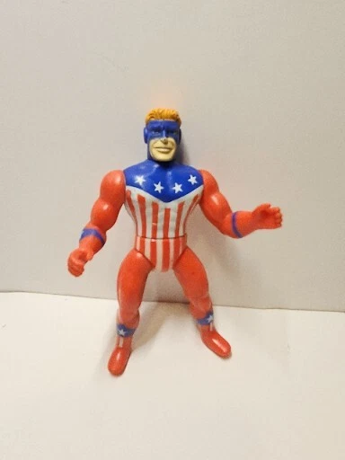 Remco THE SHIELD MIGHTY CRUSADERS ACTION FIGURE Toy 4.5" Archie comics Vtg 1984