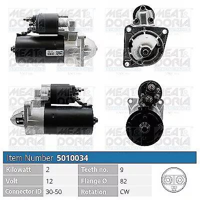 MEAT & DORIA Starter  u.a. für ALFA ROMEO, FIAT, LANCIA, OPEL