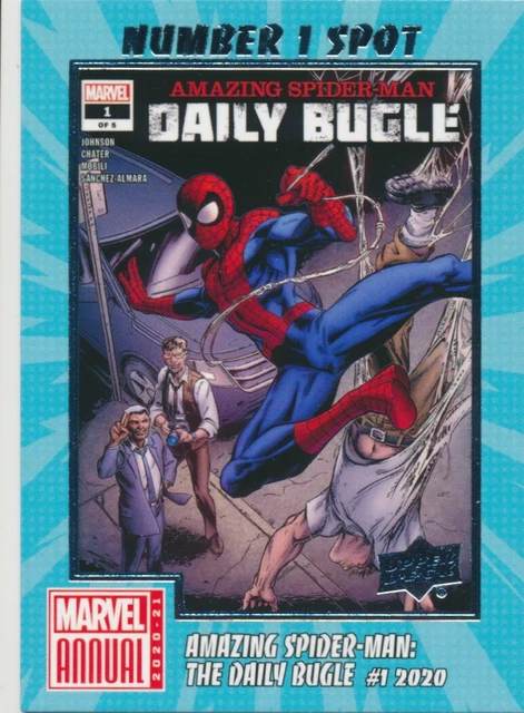 N1S-20 SPIDER-MAN DAILY BUGL 2020-21 2021 Upper Deck Marvel Annual NUMBER 1 SPOT