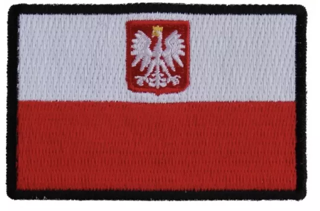 Poland Flag Polish Polska Embroidered Iron On Patch