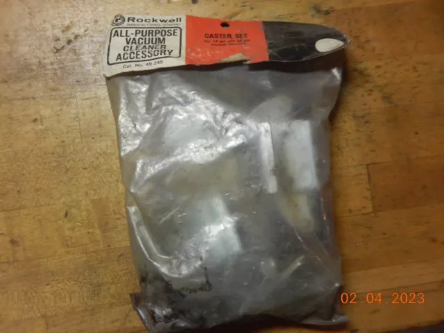 New Old Stock Rockwell Delta 49-245 Caster Set For Shop Vacuum