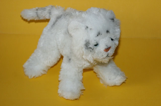 Creations Dani Doudou Peluche Chat Tigre Blanc Gris Yeux Durs Etat Neuf 3