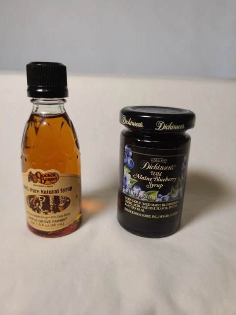 Dickinson's Wild Maine Blueberry 2.75oz Jar & 1.5oz Natural Syrup Cracker Barrel