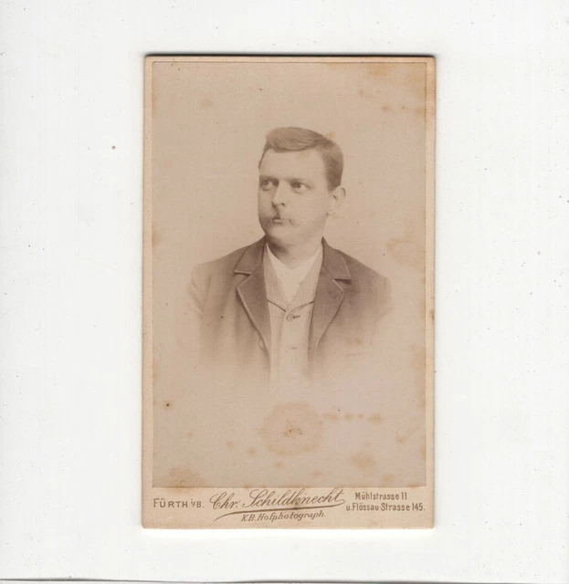 CDV Foto Herrenportrait - Fürth 1890er