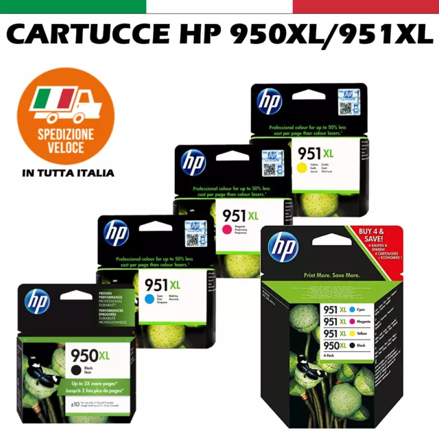 Cartucce HP 950/950XL HP 951/951XL, originali, nero e colori