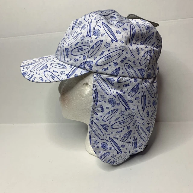 SAN DIEGO HAT COMPANY  Novelty Print Stretch Back Neck Flap Hat Kids Size 3-7 Y