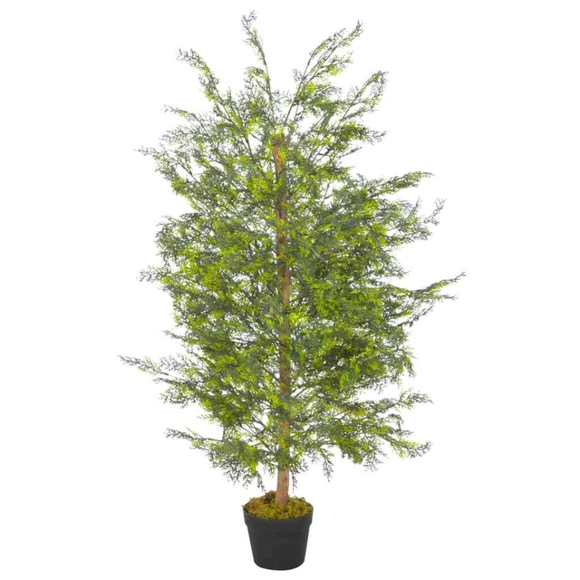 Artificial Plant Cypress Tree with Pot Green 47.2"