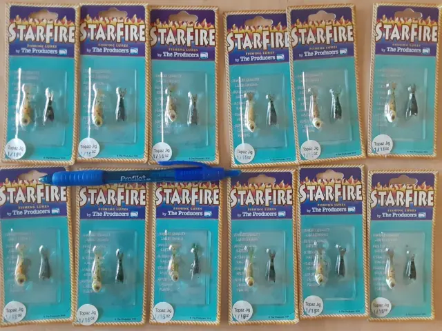 12-pack lot  Producers Starfire Shad Topaz Jig bodies CHARTREUSE   1/8 OZ.