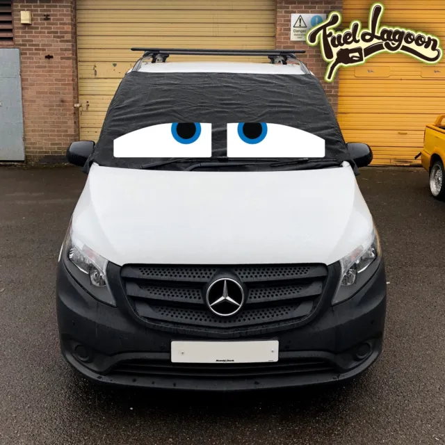 Mercedes Benz Vito 639 Screen Cover BlackOut Blind Frost Eyes Window Blue