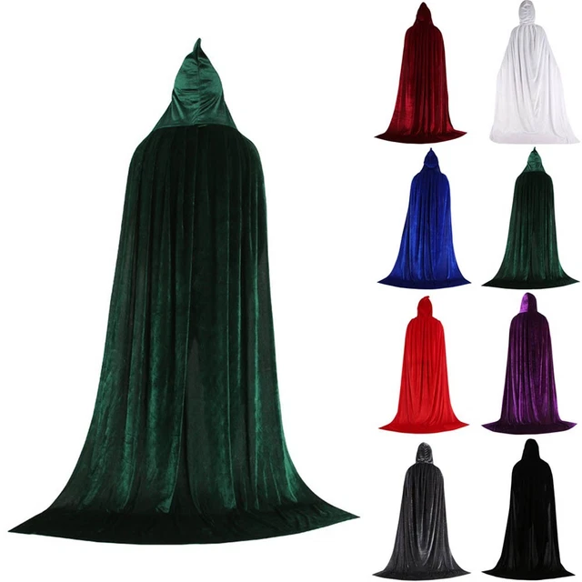 Cappuccio Adulti Halloween Strega Abiti Stregoneria Cappotto Medioevo