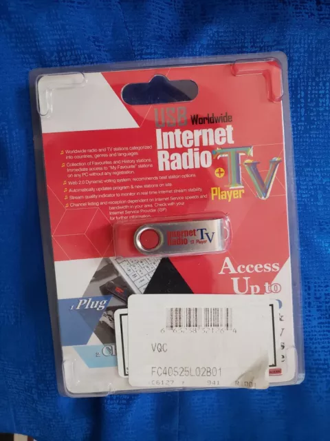 New Usb Worldwide Internet Radio + Tv Player For Windows 20,000 Radio & 5000 Tv