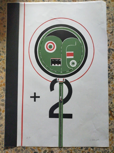 Serigrafia Incisione Arte Industriale Anni 80 50X70 Firmata Numerata