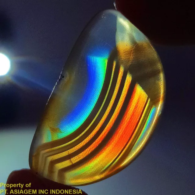 12ct 'A' Grade Rainbow IRIS AGATE ~Multi-Color Fire~ 1-of-a-kind ~100% Natural